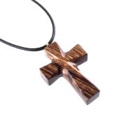Handmade Wooden Cross Necklace, Hand Carved Wood Cross Pendant, Christian Jewelry for Men Women, Gift for Him or Her