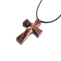 Handmade Wooden Cross Necklace, Hand Carved Wood Cross Pendant, Christian Jewelry for Men Women, Gift for Him or Her