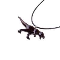 Dinosaur Necklace, Hand Carved Wooden T-Rex Pendant for Men or Women, Tyrannosaurus Necklace, Wood Jurassic Reptile Jewelry