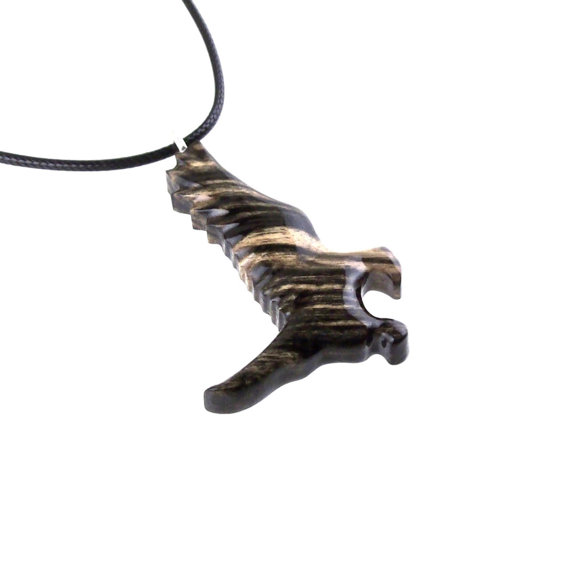 Hawk Necklace, Hand Carved Wooden Hawk Pendant for Men or Women, Wood Falcon Pendant, Totem Bird Jewelry