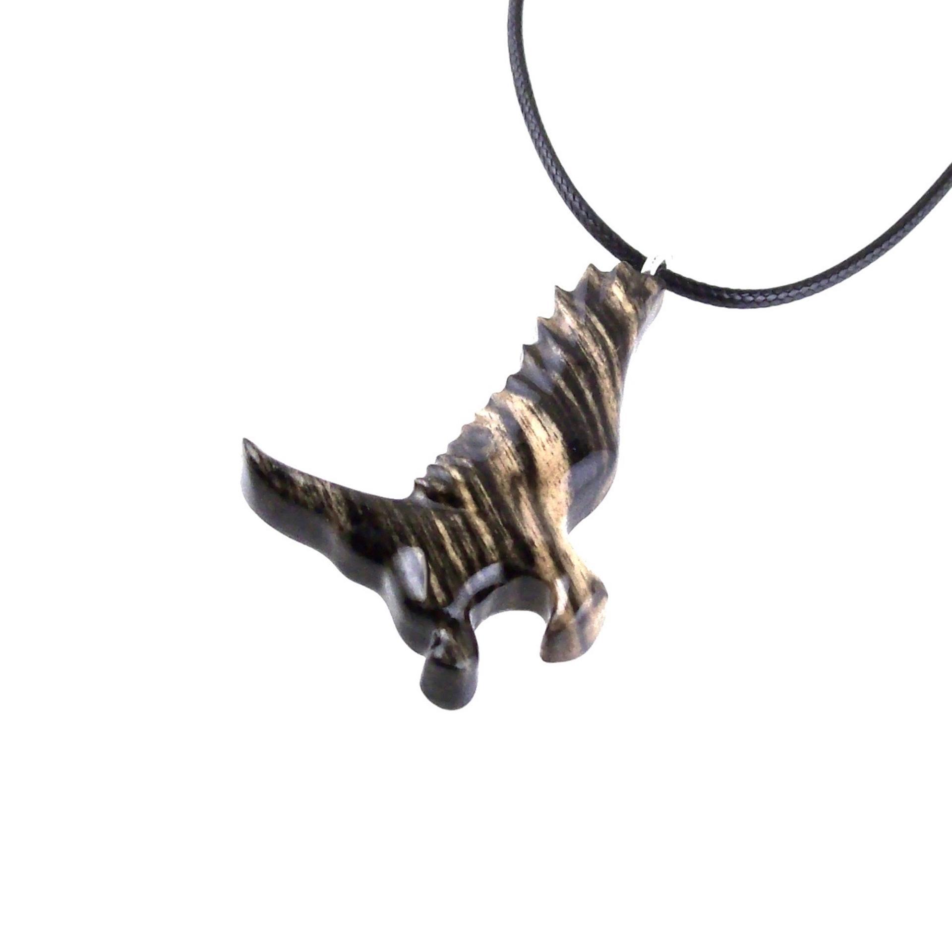 Hawk Necklace, Hand Carved Wooden Hawk Pendant for Men or Women, Wood Falcon Pendant, Totem Bird Jewelry