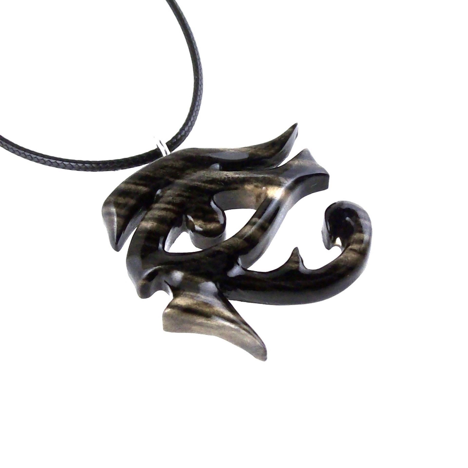 Eye of Horus Necklace, Hand Carved Wooden Eye of Horus Pendant, Eye of Ra Egyptian Amulet for Men or Women