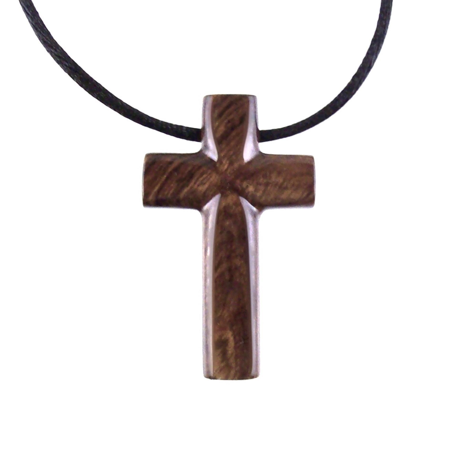 Wood Cross Necklace, Hand Carved Wooden Cross Pendant, Christian Jewelry for Men, One of a Kind Gift for Him