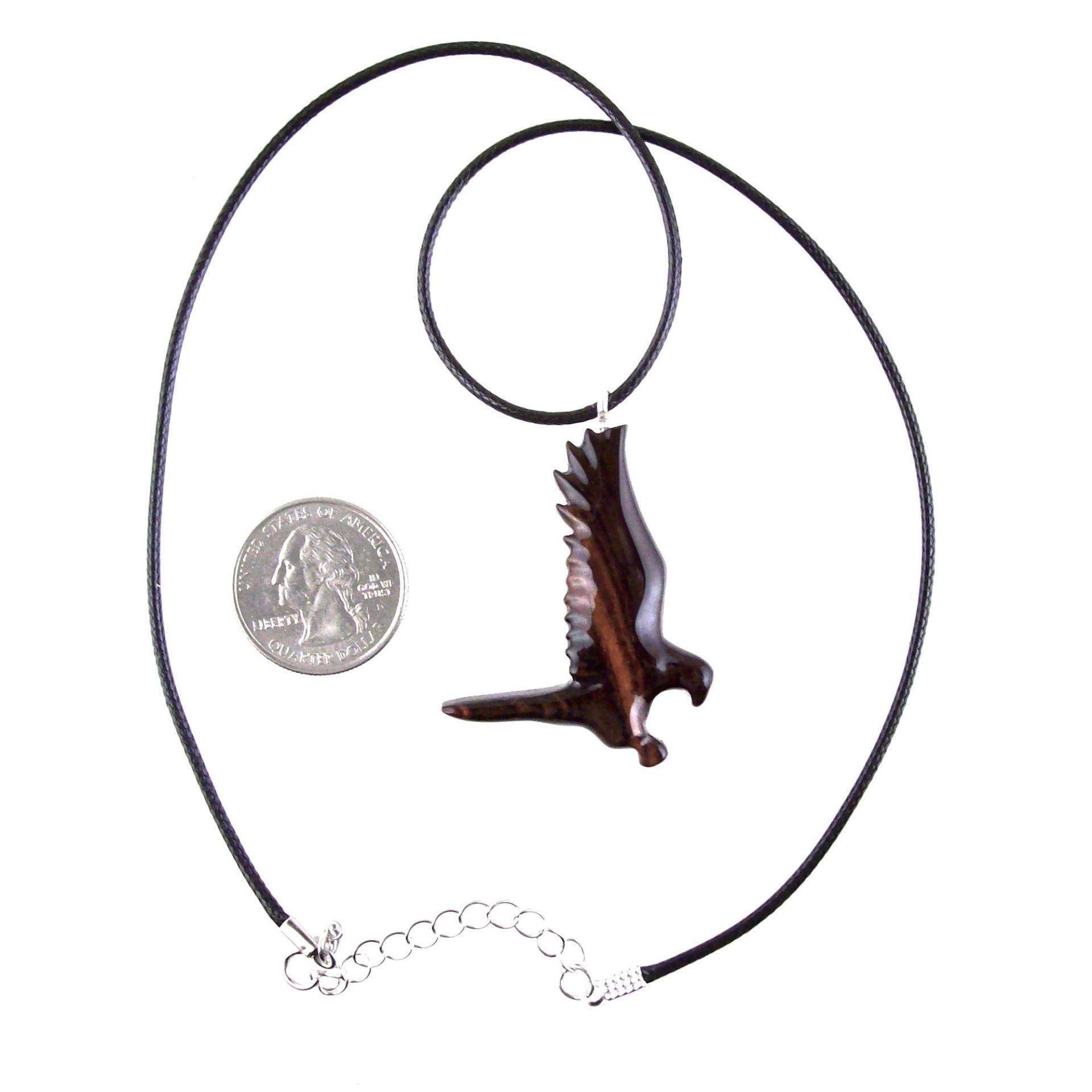 Hawk Necklace, Wooden Falcon Pendant, Hand Carved Bird Necklace, Totem Amulet, Wood Jewelry, One of a Kind Handmade Gift