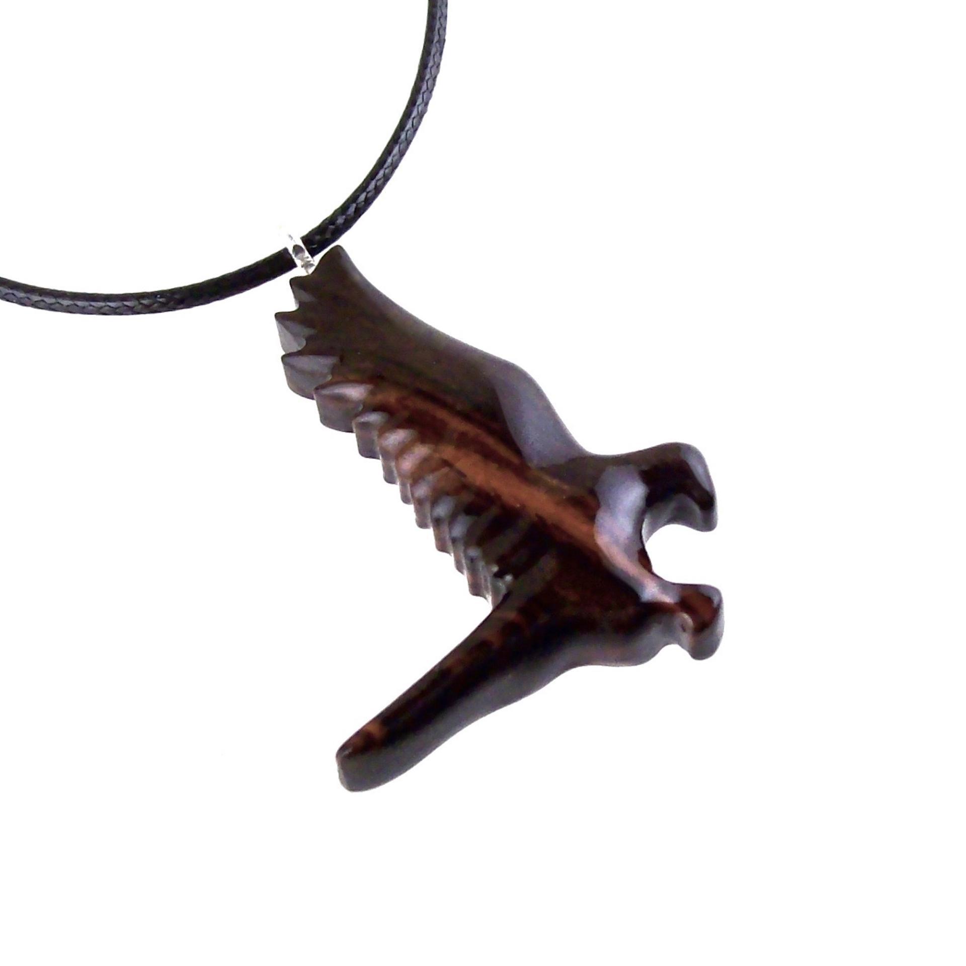 Hawk Necklace, Wooden Falcon Pendant, Hand Carved Bird Necklace, Totem Amulet, Wood Jewelry, One of a Kind Handmade Gift