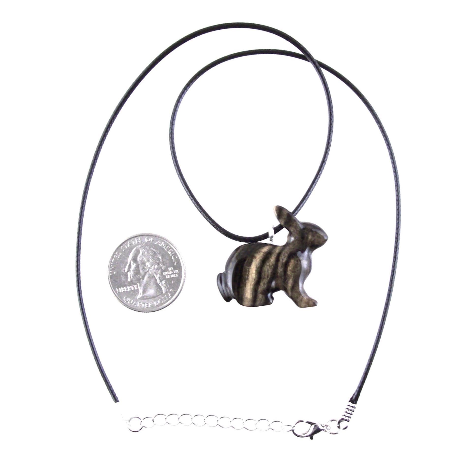 Rabbit Necklace, Hand Carved Wooden Bunny Pendant, Wood Animal Necklace, Pet Animal Totem Jewelry, One of a Kind Gift