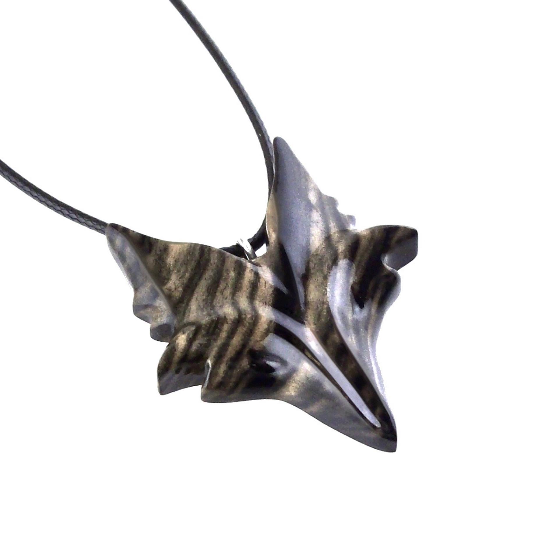 Celtic Fox Necklace, Hand Carved Wooden Fox Pendant for Men or Women, Totem Spirit Animal Gift for Him or Her, Wood Jewelry