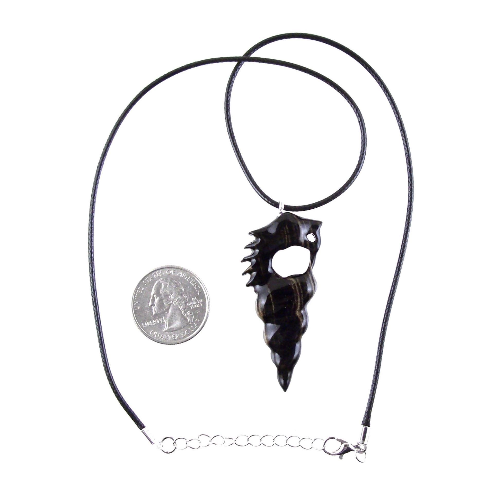 Hand Carved Wooden Nyami Nyami Pendant, Wood African Necklace, Good Luck Amulet