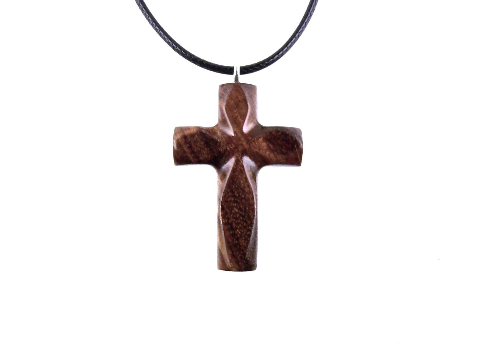 Handmade Wooden Cross Necklace for Men Women, Wood Cross Pendant, Hand Carved Christian Jewelry, One of a Kind Gift for Him Her