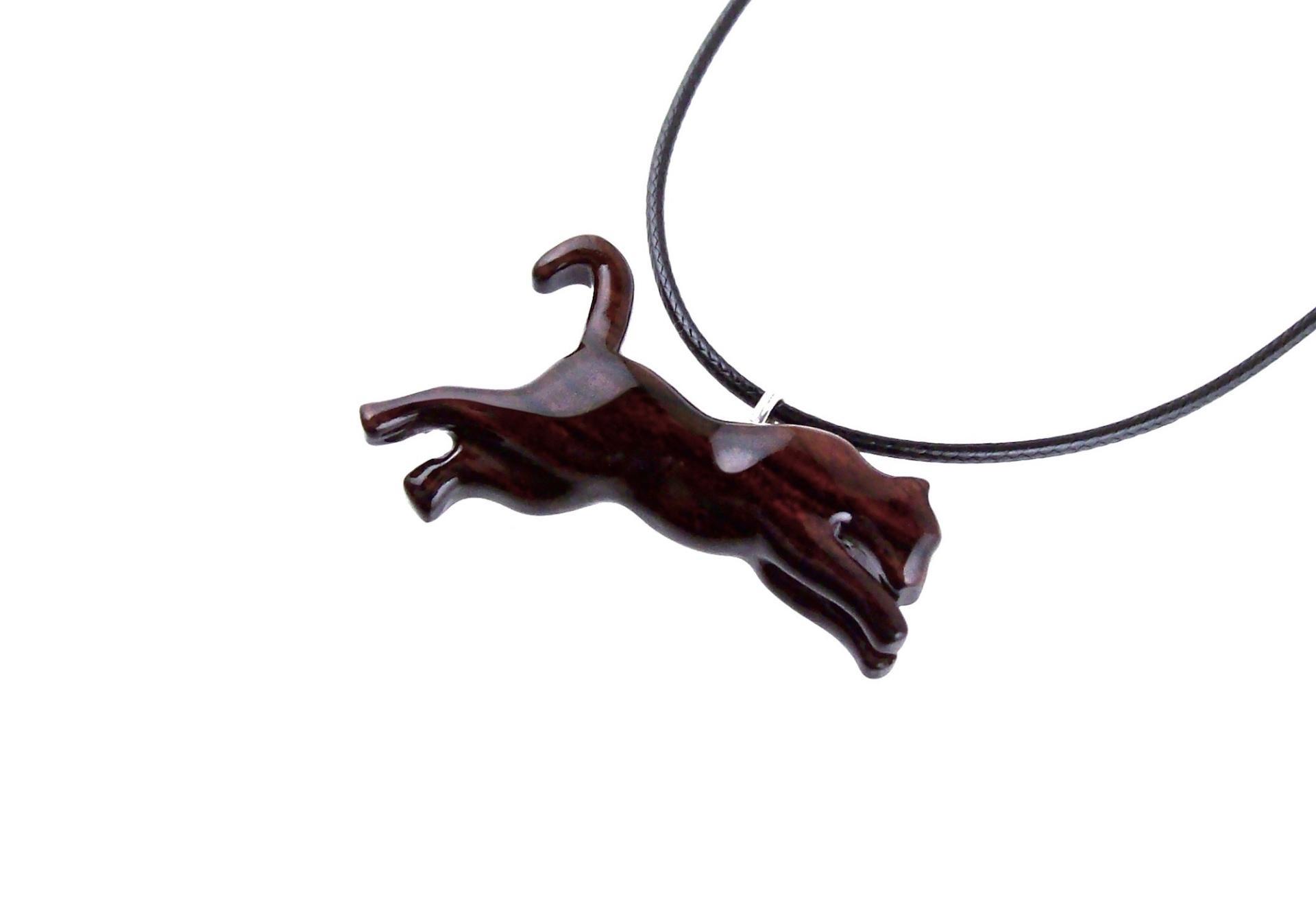 Lioness Necklace, Hand Carved Wooden Lioness Pendant, Wood Animal Necklace, Totem Spirit Animal Unisex Leo Jewelry