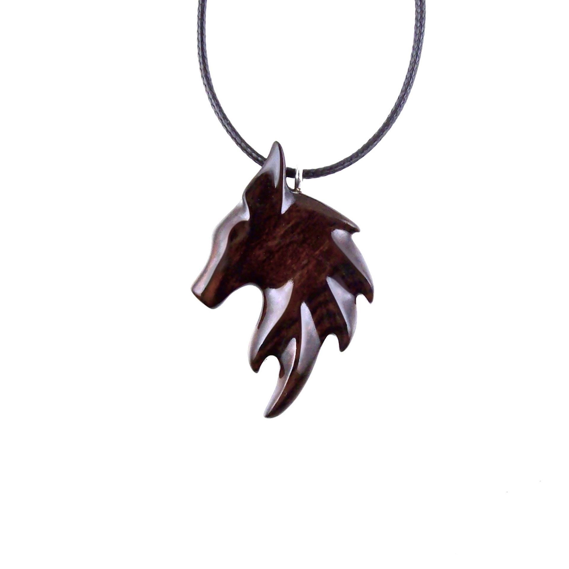 Hand Carved Fox Necklace, Wooden Fox Pendant, Woodland Jewelry for Men or Women, Totem Spirit Animal, Gift for Him Her