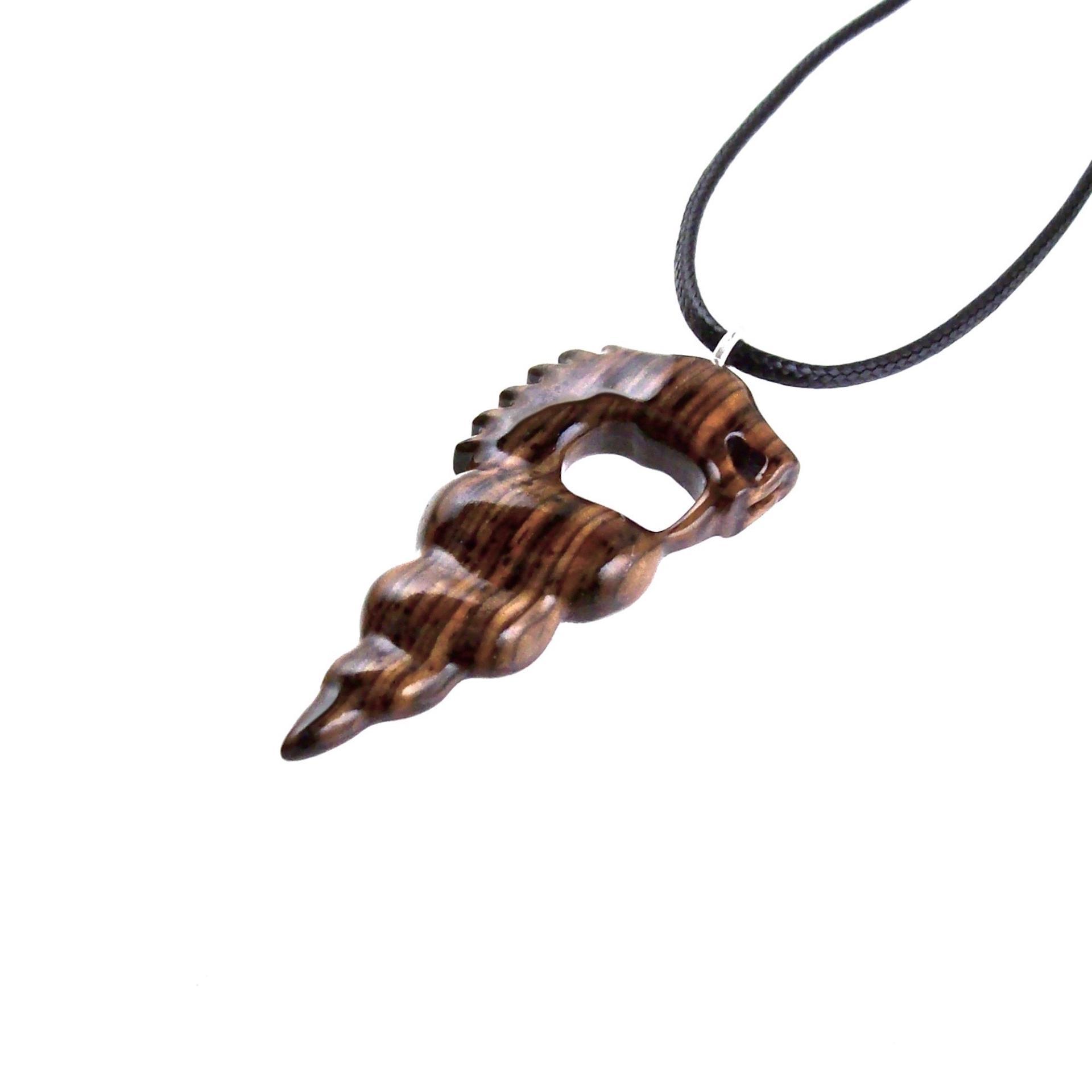 Nyami Nyami African Pendant, Hand Carved Tribal Necklace, Wood African Jewelry, Wooden Protection Amulet, Good Luck Charm