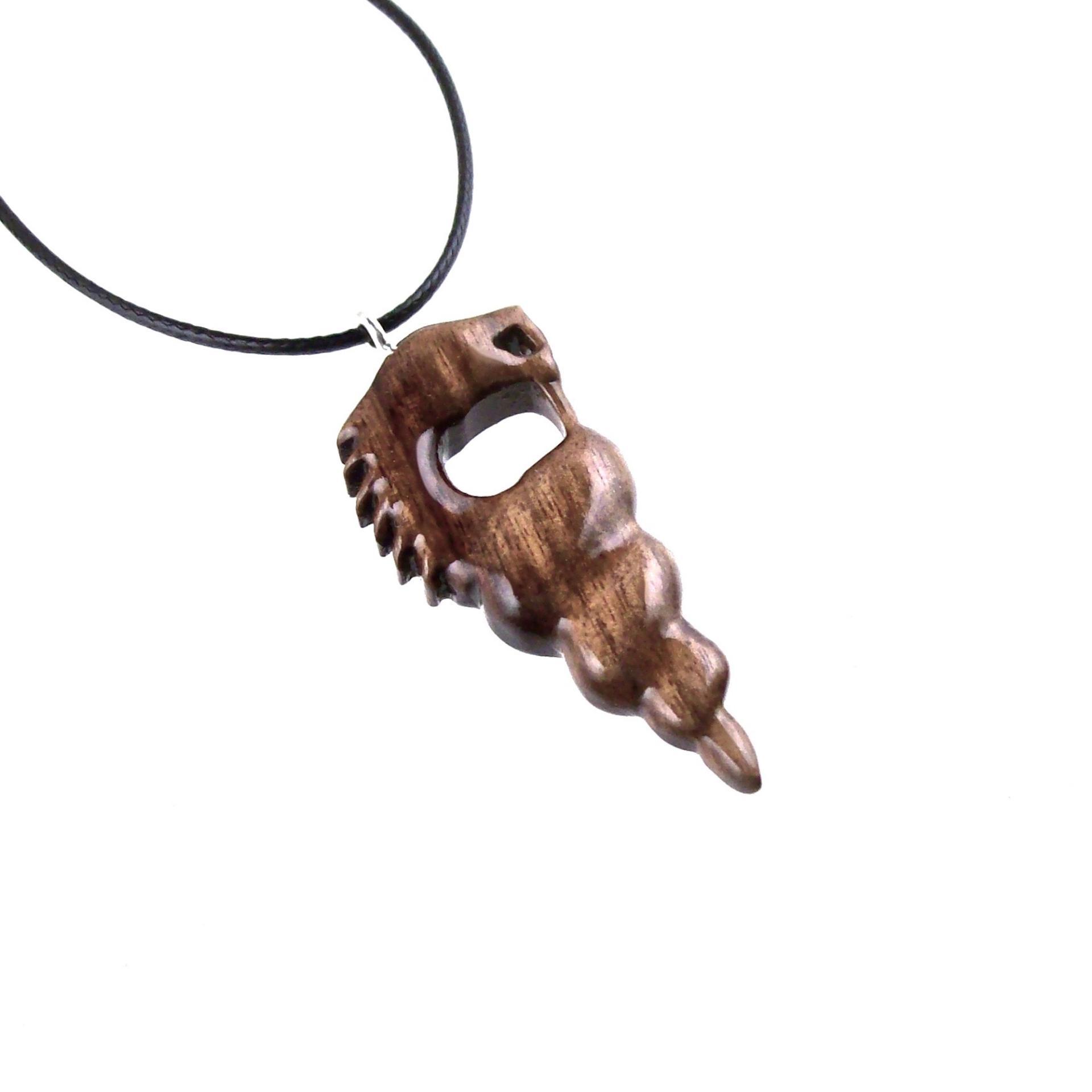 Wooden Nyami Nyami Hand Carved African Pendant, Tribal Wood Mens Necklace, African Jewelry, Protection Amulet, Good Luck Charm