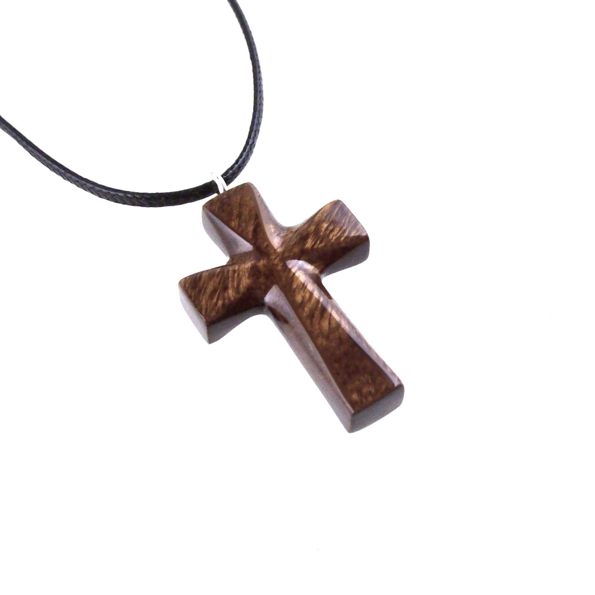 Handmade Wooden Cross Necklace, Hand Carved Wood Cross Pendant, Christian Jewelry for Men Women, Gift for Him or Her