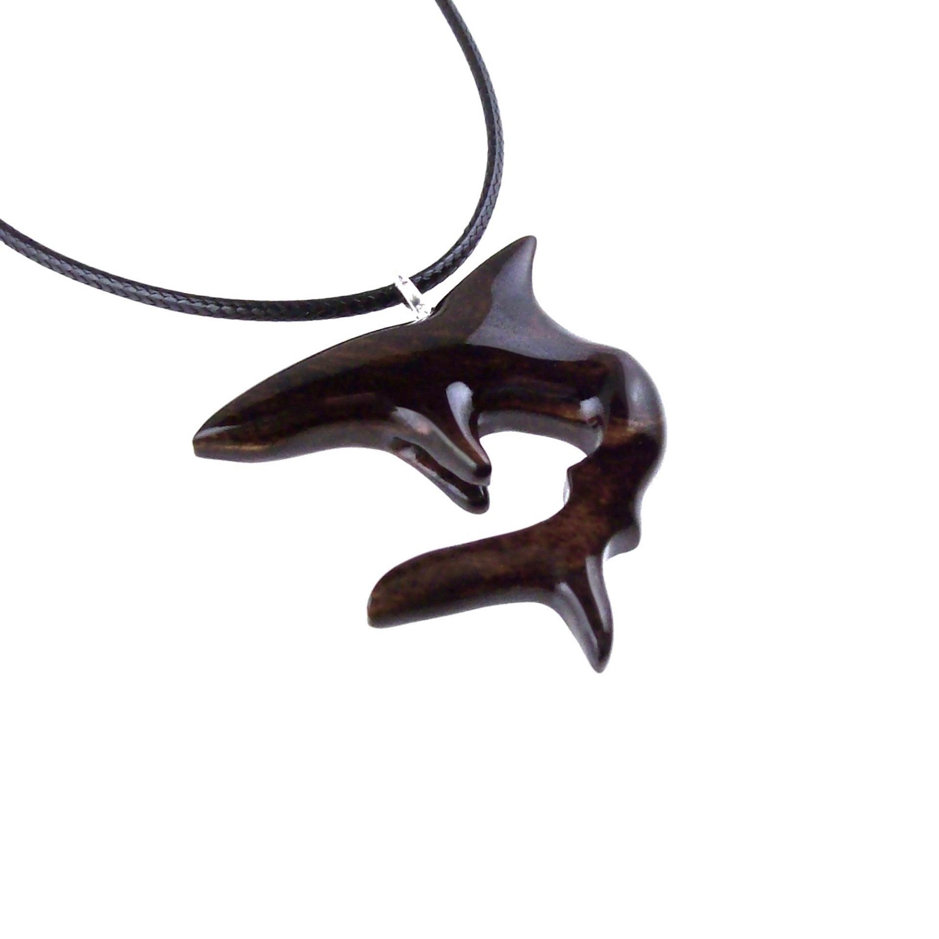 Hand Carved Shark Necklace, Wooden Shark Pendant, Nautical Jewelry, Mens Wood Necklace, One of a Kind Gift for Him