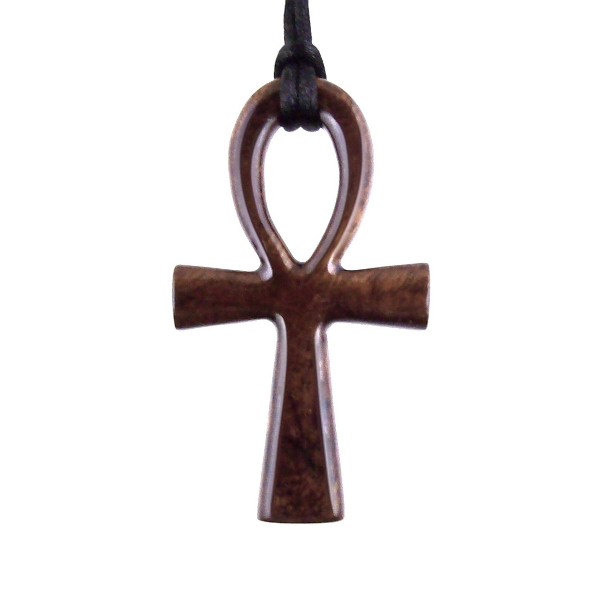 Large Ankh Pendant, Wood Egyptian Ankh Necklace, Wooden Cross Ankh Pendant, Mens African Jewelry, Gift for Him