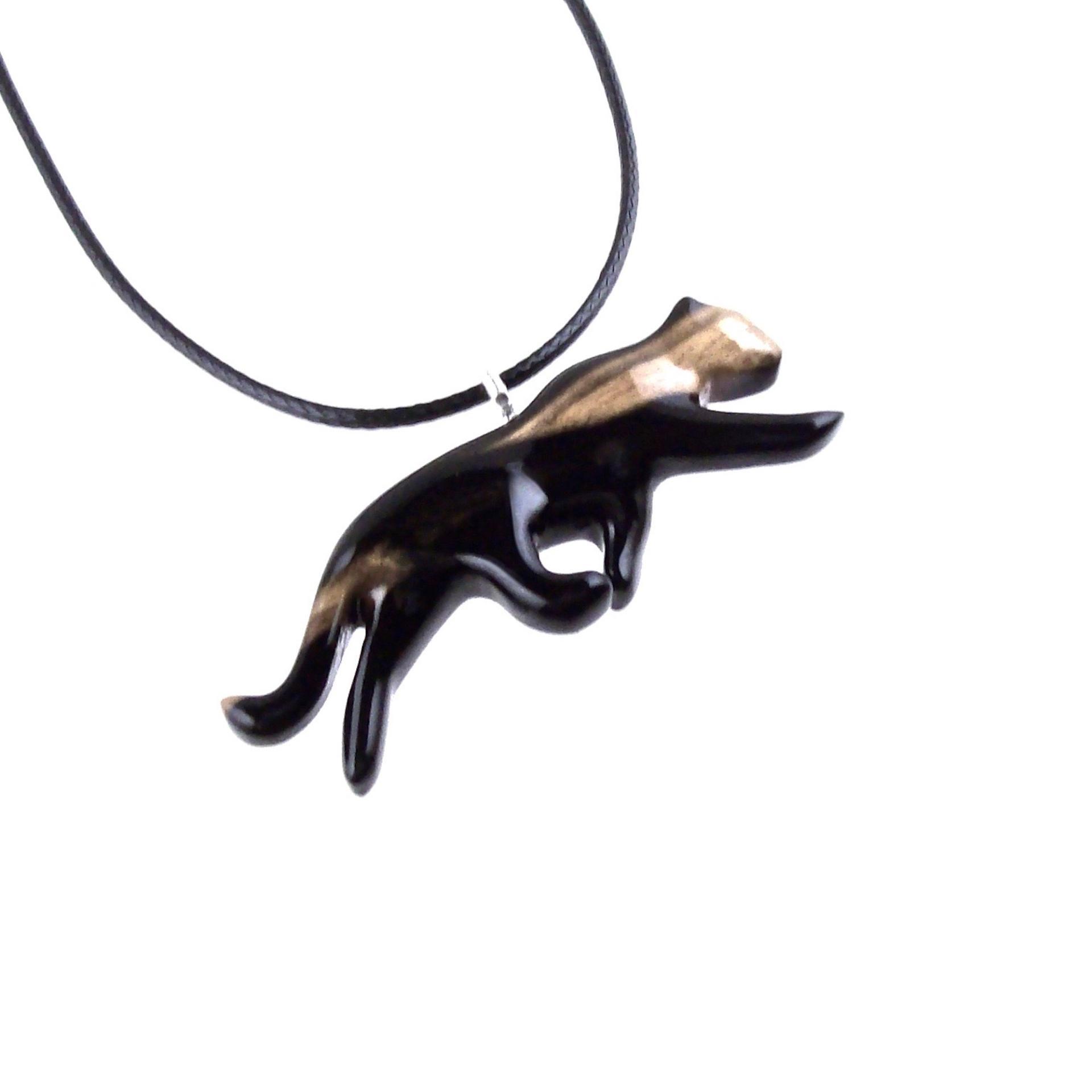 Panther Necklace, Hand Carved Wooden Panther Pendant, Jaguar Necklace, Totem Spirit Animal Wood Jewelry