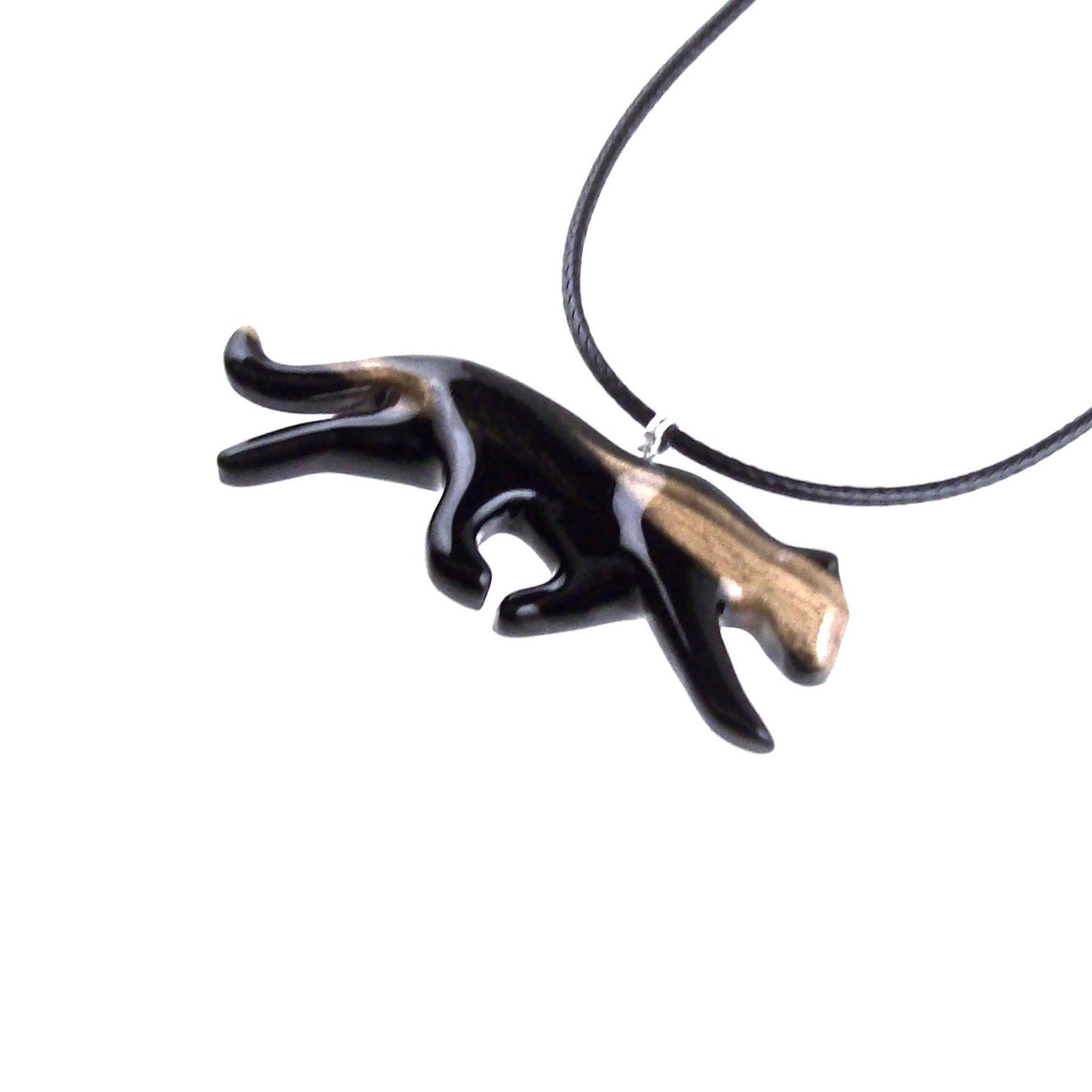 Panther Necklace, Hand Carved Wooden Panther Pendant, Jaguar Necklace, Totem Spirit Animal Wood Jewelry