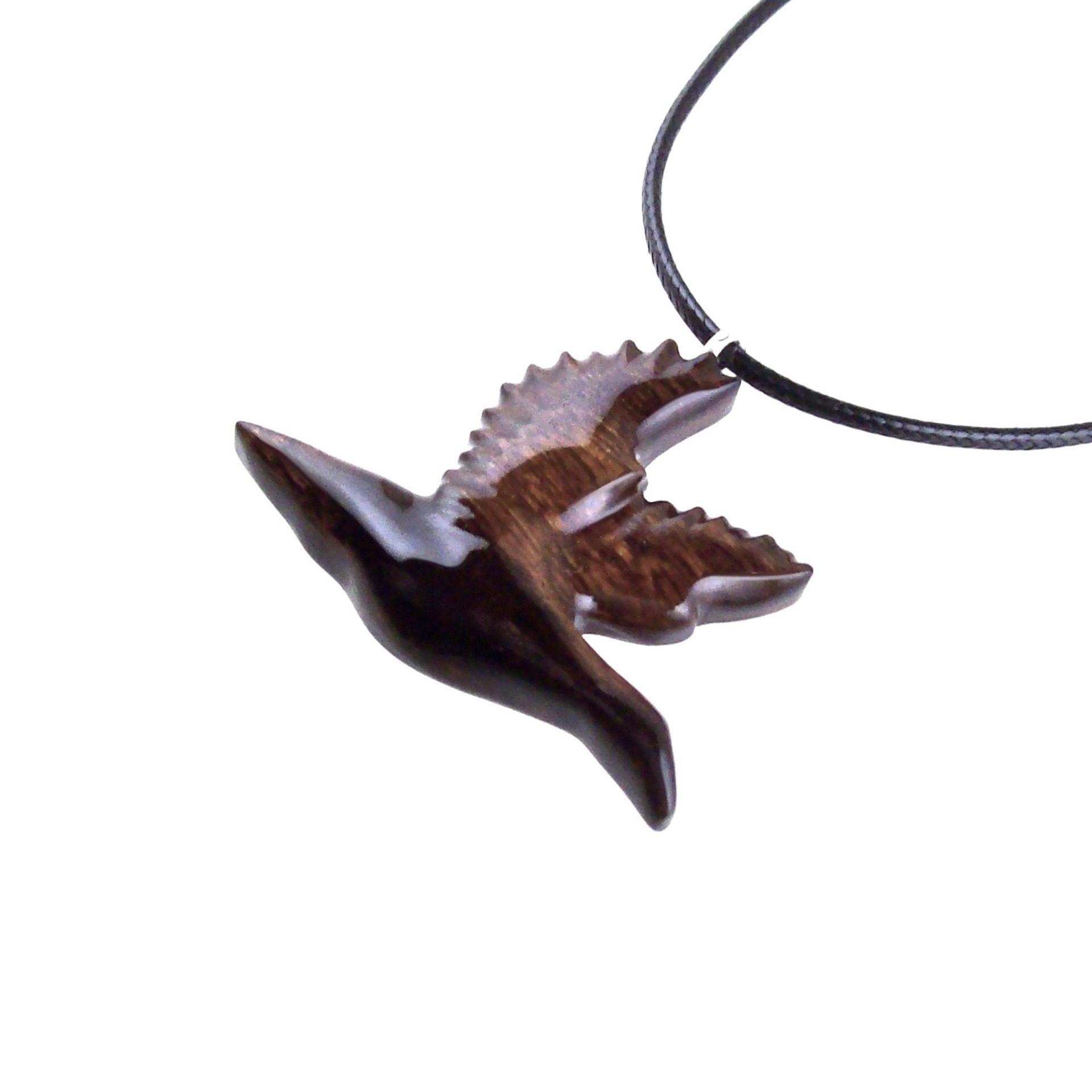 Duck Necklace, Hand Carved Wooden Duck Pendant, Wood Mallard Necklace, Flying Bird Jewelry, One of a Kind Gift for Men or Women