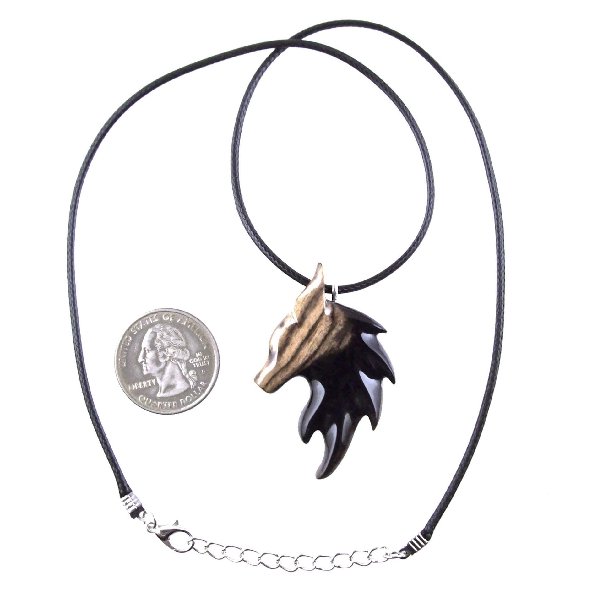 Hand Carved Fox Necklace for Men or Women, Wooden Fox Pendant, Woodland Jewelry, Totem Spirit Animal, One of a Kind Gift for Him Her