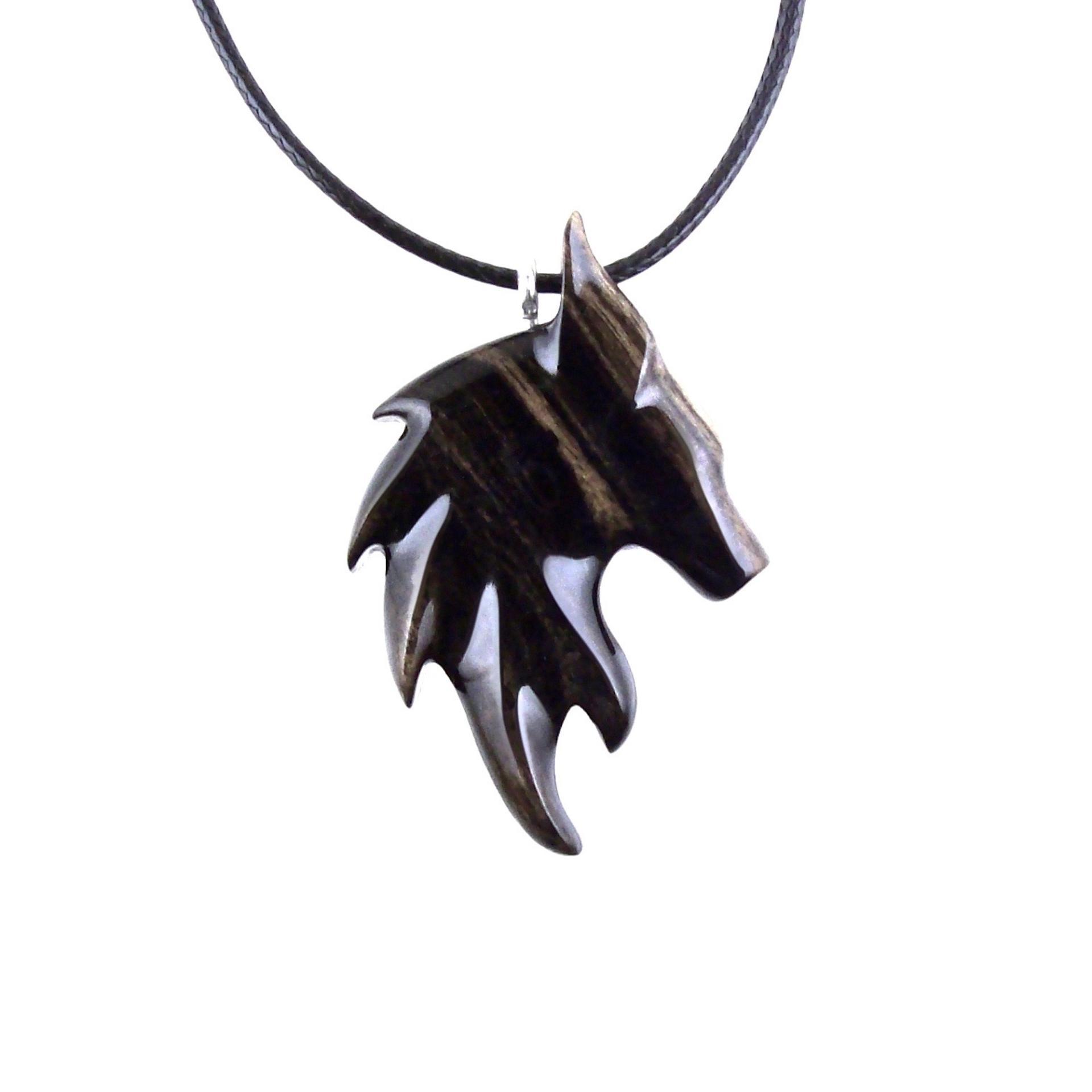 Hand Carved Fox Necklace for Men or Women, Wooden Fox Pendant, Woodland Jewelry, Totem Spirit Animal, One of a Kind Gift for Him Her