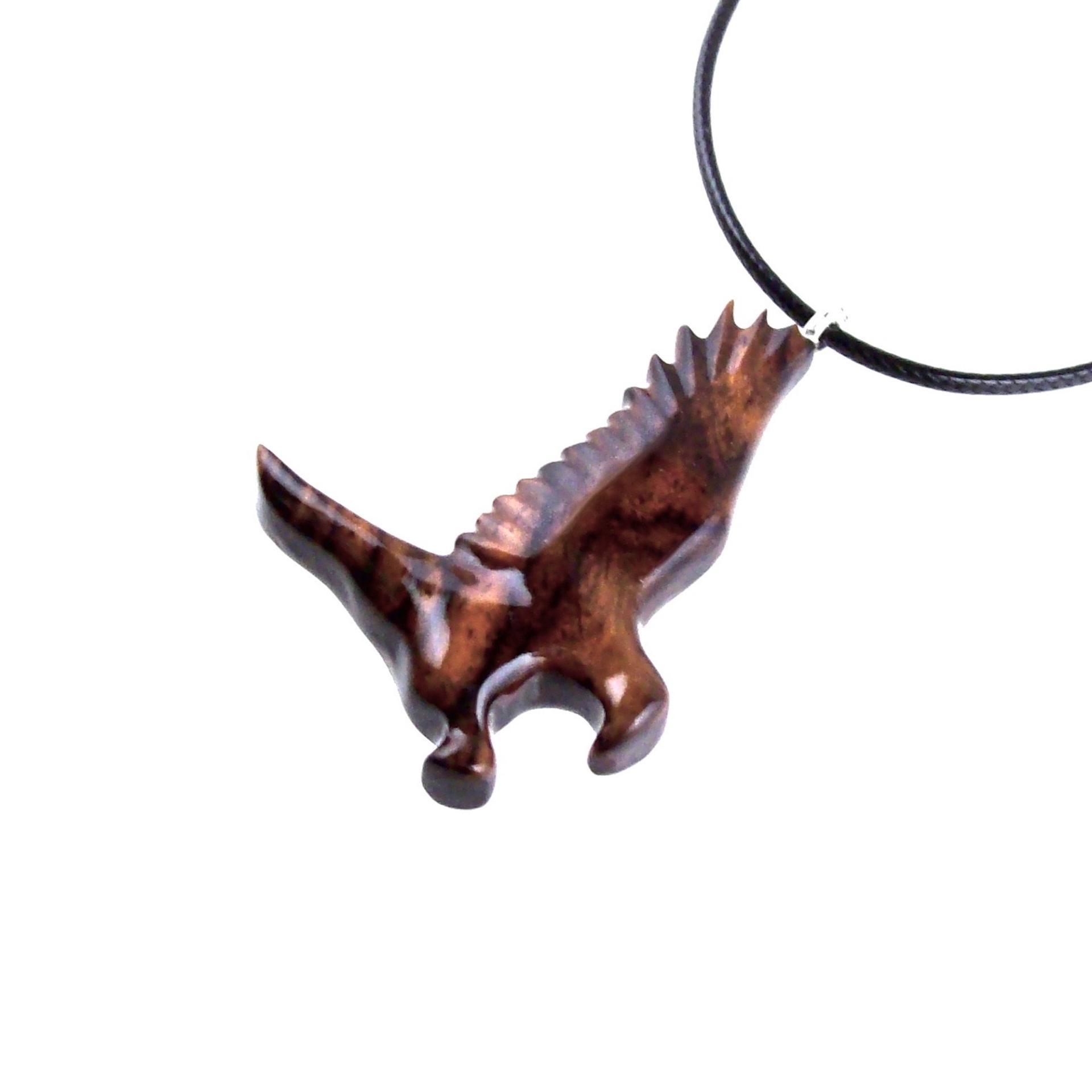 Hawk Necklace, Wooden Falcon Pendant, Hand Carved Bird Necklace, Totem Amulet, Wood Jewelry, One of a Kind Gift for Him Her