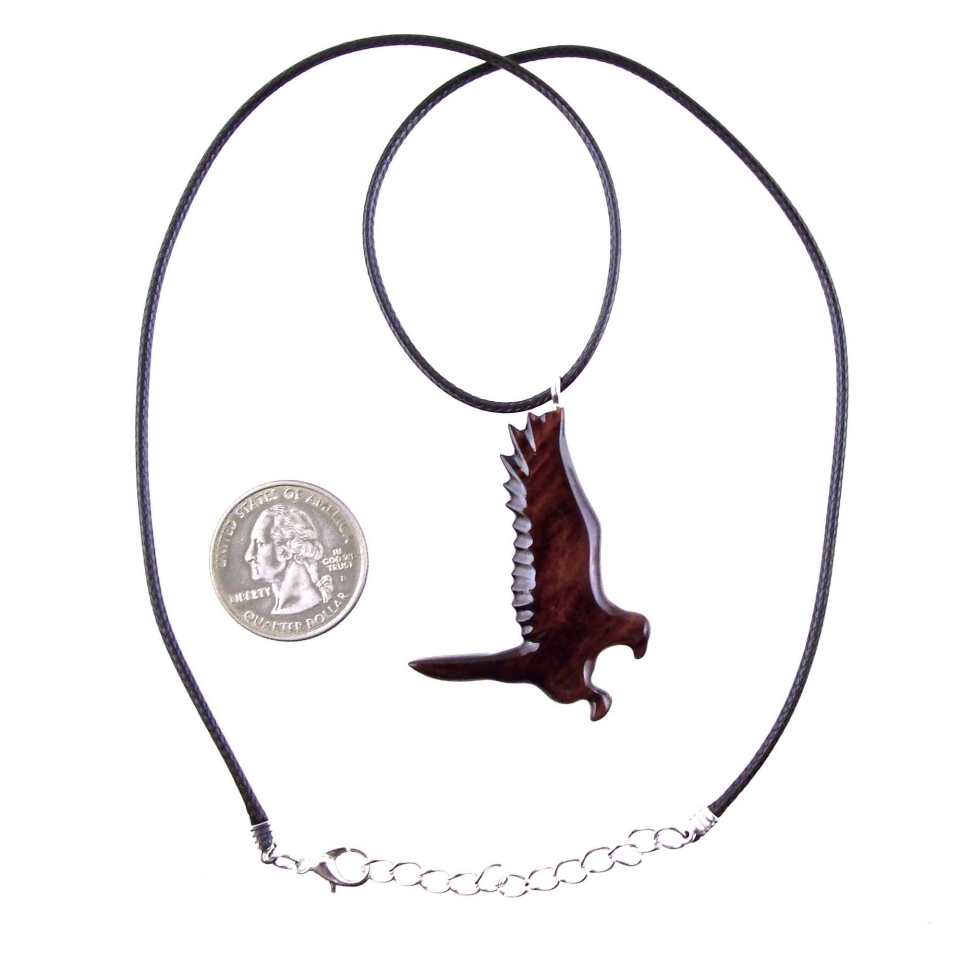 Hawk Necklace, Wooden Falcon Pendant, Hand Carved Bird Necklace, Totem Amulet, Wood Jewelry, One of a Kind Gift for Him Her