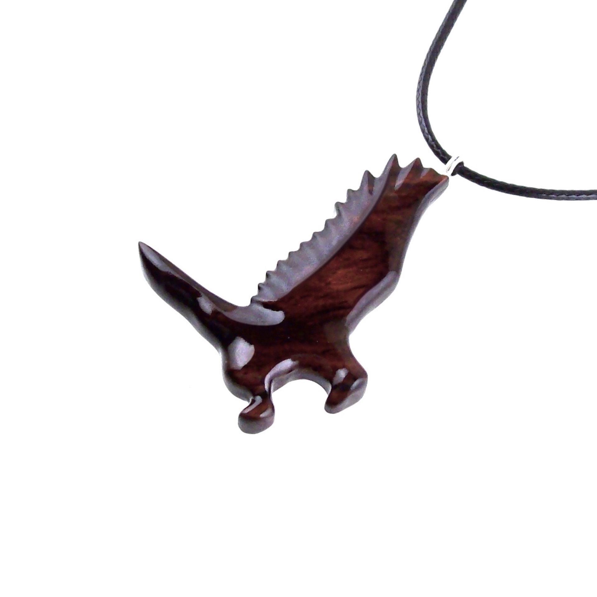 Hawk Necklace, Wooden Falcon Pendant, Hand Carved Bird Necklace, Totem Amulet, Wood Jewelry, One of a Kind Gift for Him Her