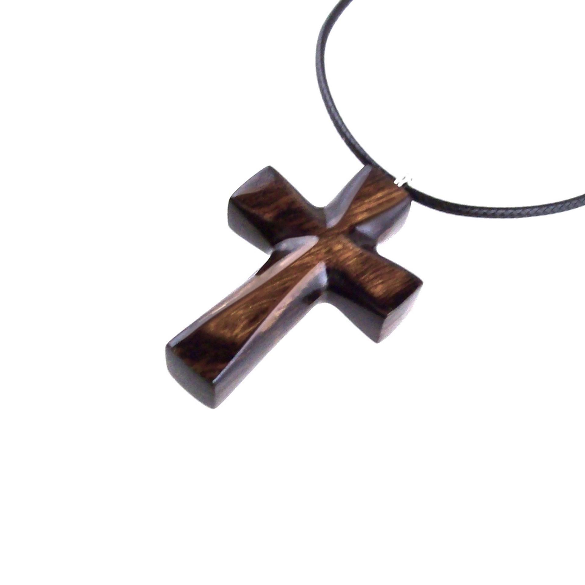 Handmade Wooden Cross Necklace, Hand Carved Wood Cross Pendant, Christian Jewelry for Men Women, Gift for Him or Her