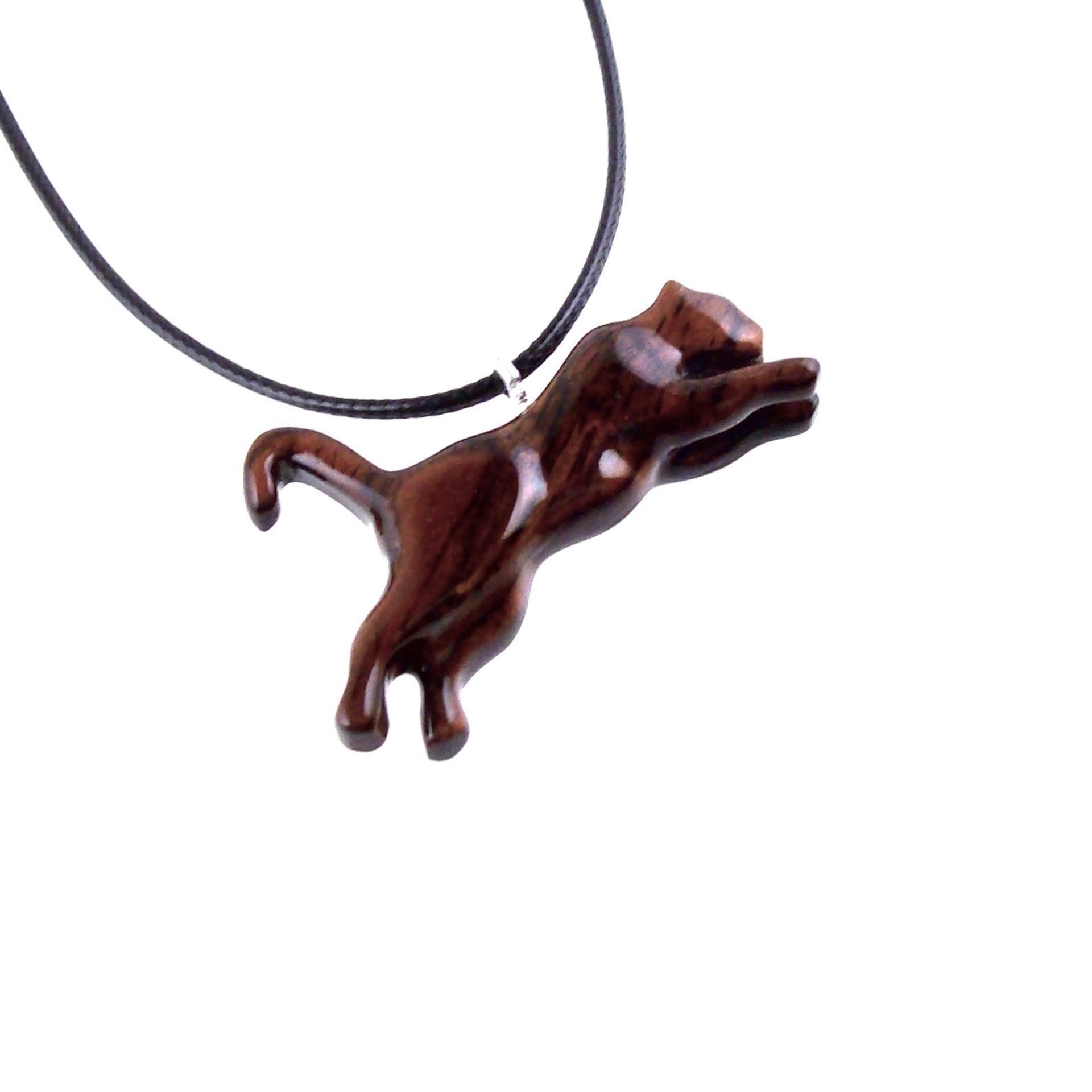 Lioness Necklace, Hand Carved Wooden Lioness Pendant, Wood Animal Necklace, Totem Spirit Animal Unisex Leo Jewelry