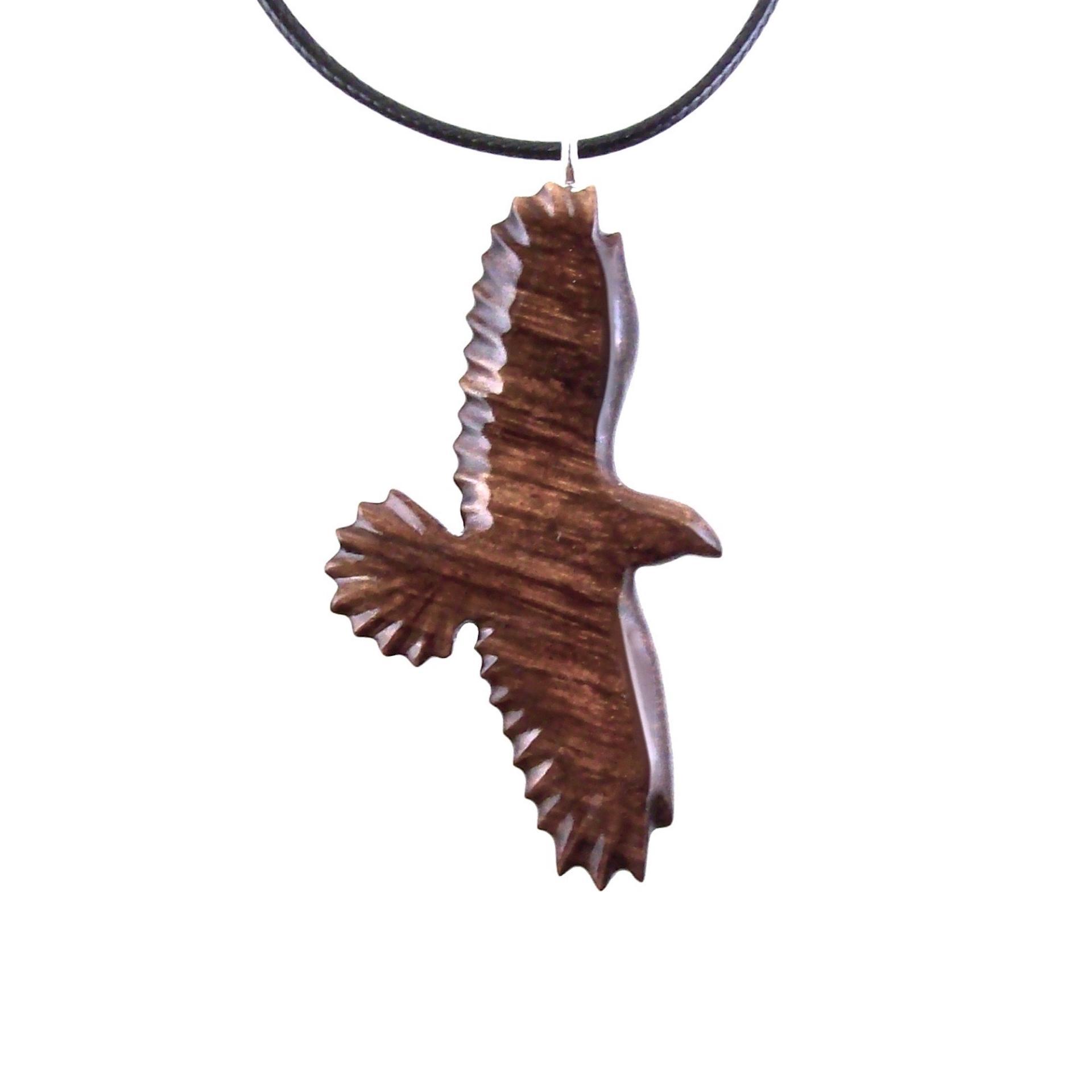 Hand Carved Raven Pendant, Wooden Crow Necklace, Wood Bird Jewelry for Men Women