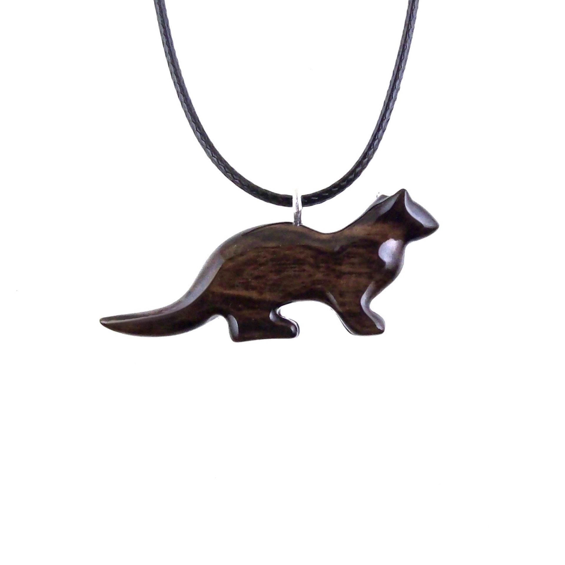 Hand Carved Wooden Sea Otter Pendant Necklace - Totem Animal Jewelry Gift for Men & Women