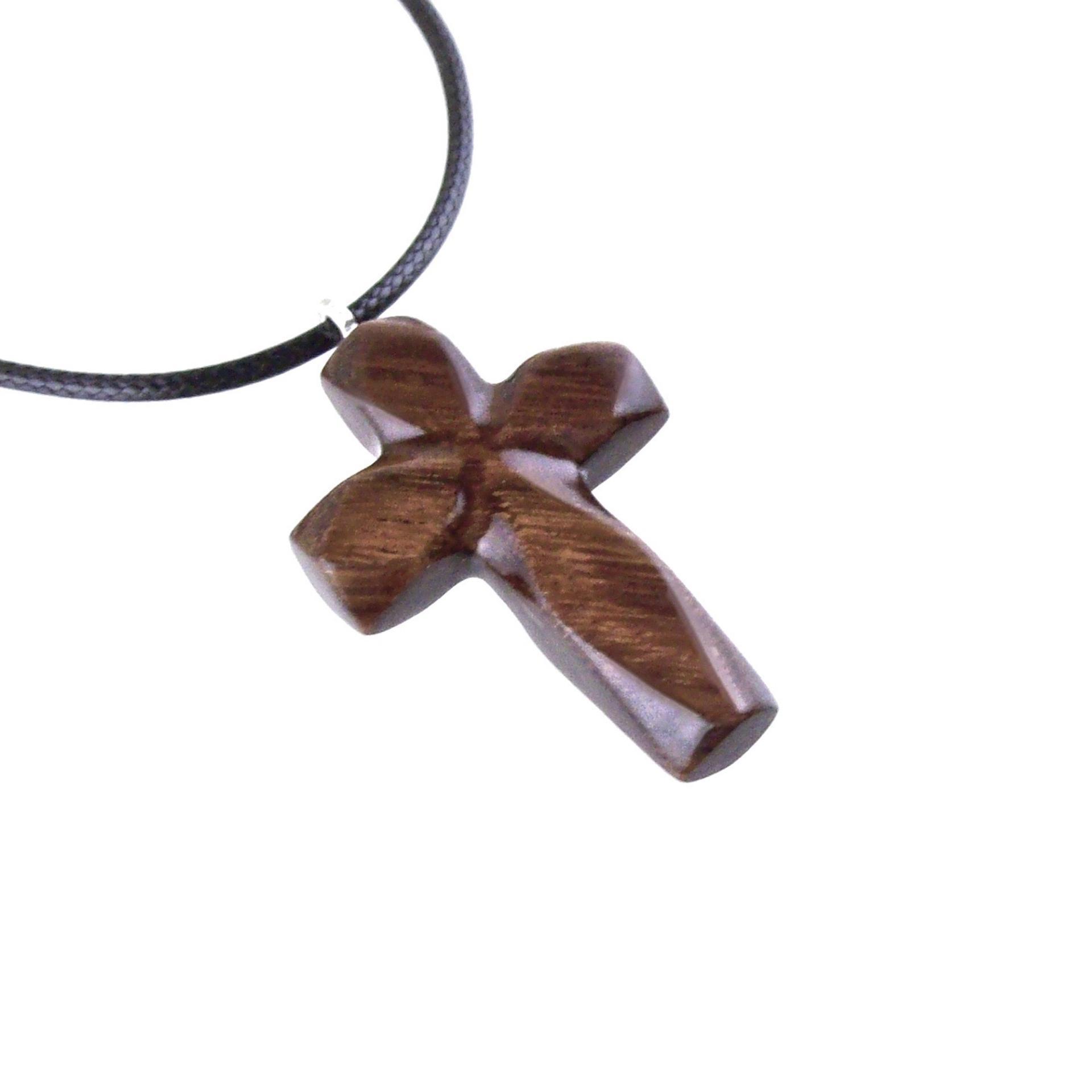 Handmade Wooden Cross Necklace for Men Women, Wood Cross Pendant, Hand Carved Christian Jewelry, One of a Kind Gift for Him Her
