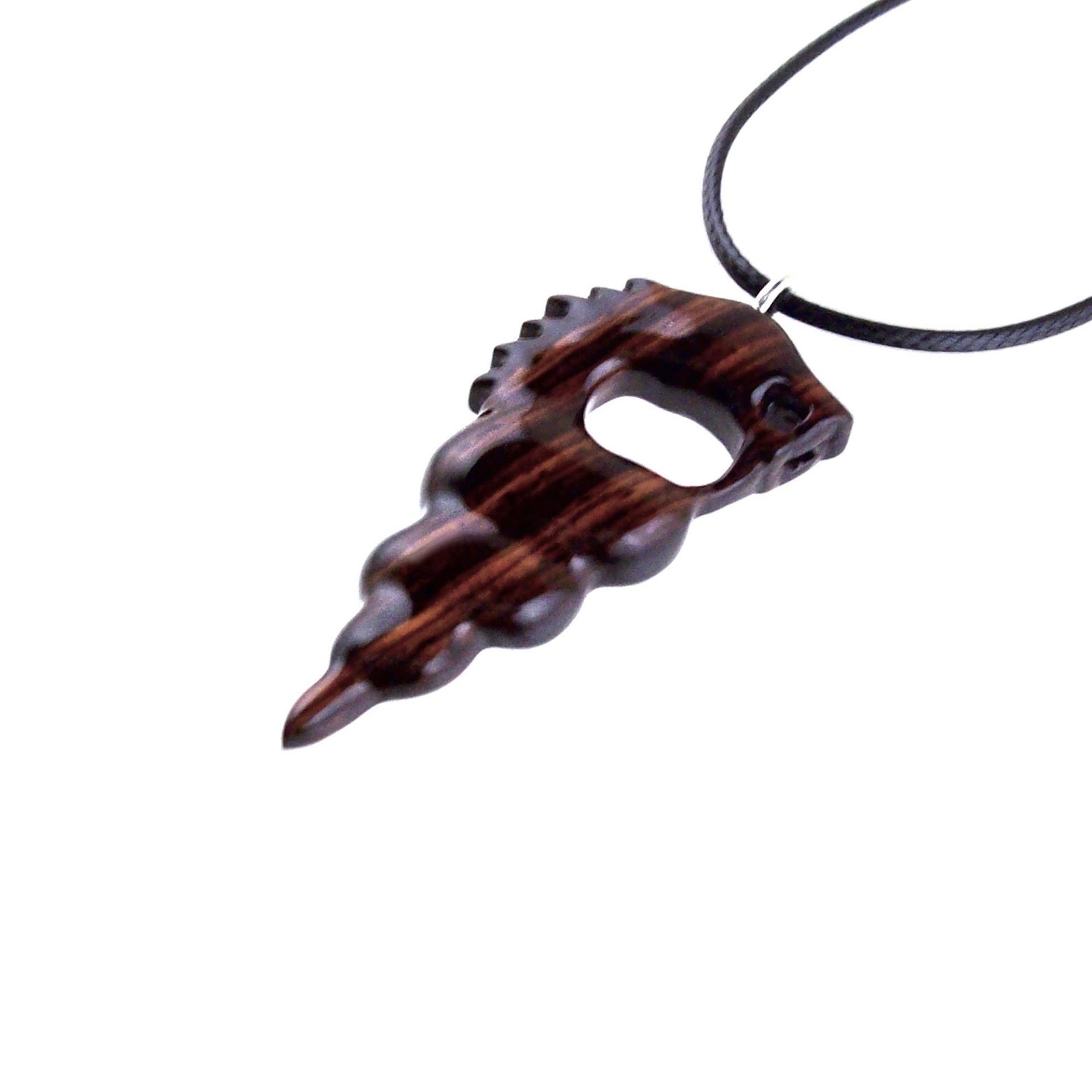 Nyami Nyami African Pendant, Hand Carved Tribal Necklace, Wood African Jewelry, Wooden Protection Amulet, Good Luck Charm