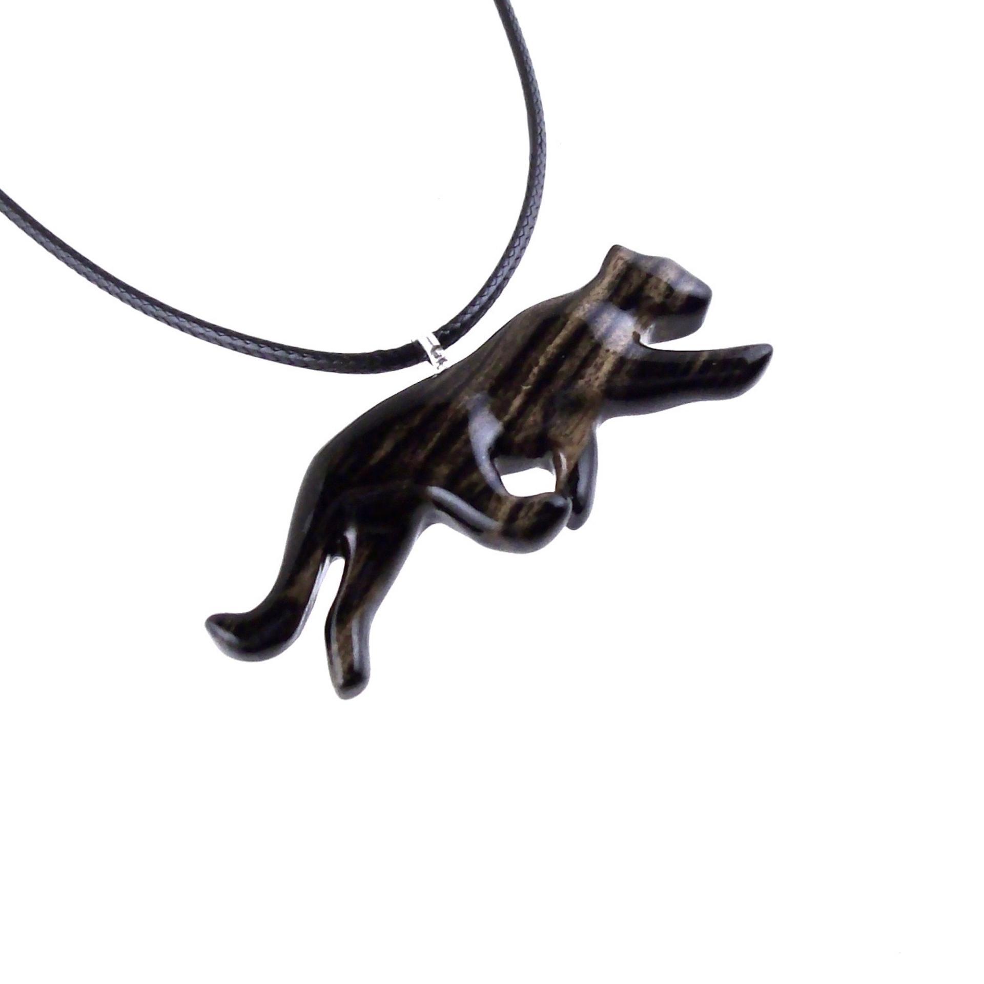 Panther Necklace, Hand Carved Wooden Panther Pendant, Jaguar Necklace, Totem Spirit Animal Wood Jewelry