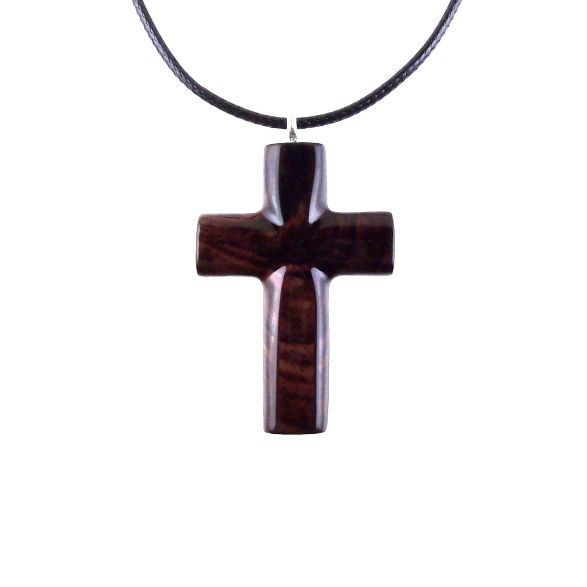 Wooden Cross Pendant, Hand Carved Wood Cross Necklace, Christian Jewelry, One of a Kind Gift for Men or Women