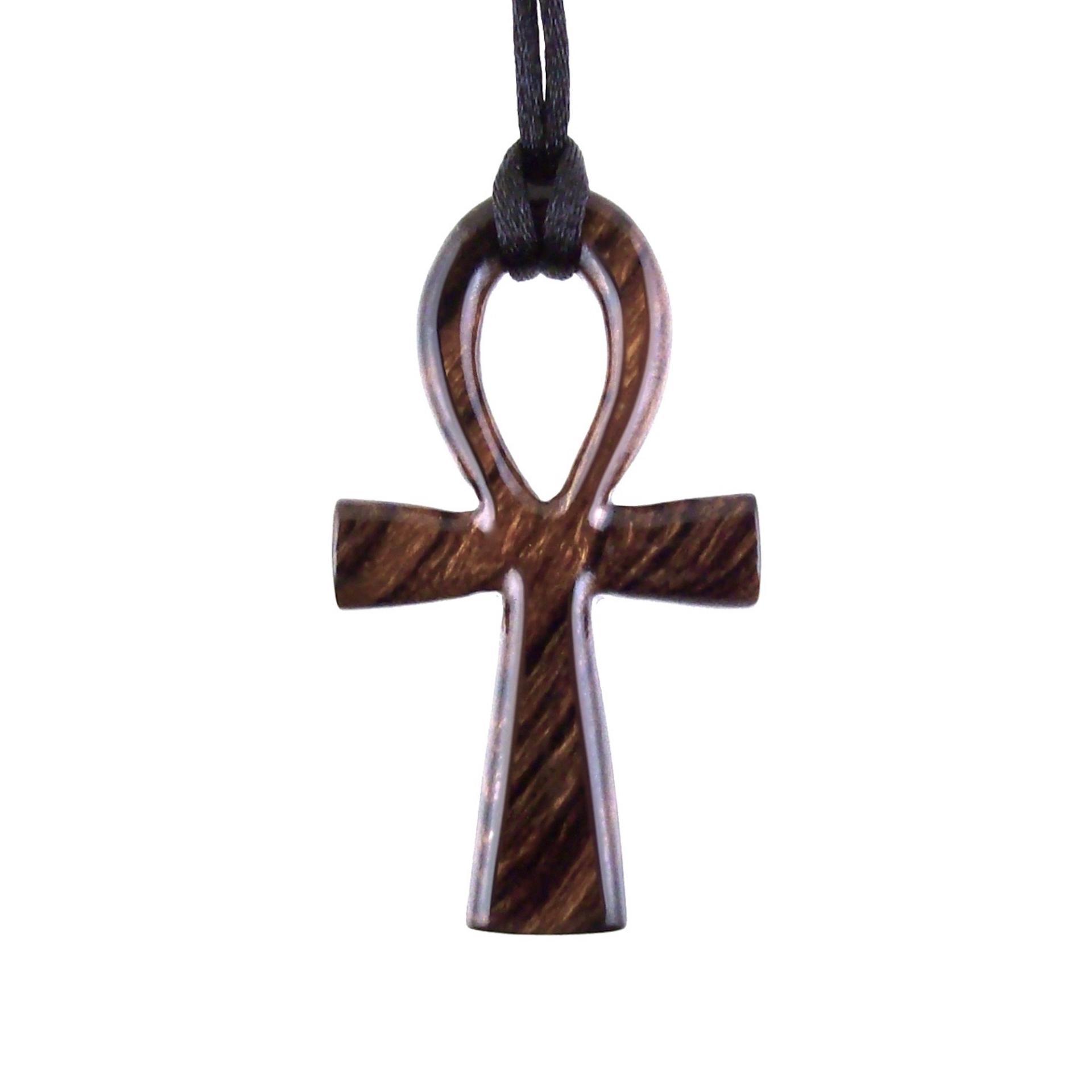 Large Ankh Pendant, Wood Egyptian Ankh Necklace, Wooden Cross Ankh Pendant, Mens African Jewelry, Gift for Him