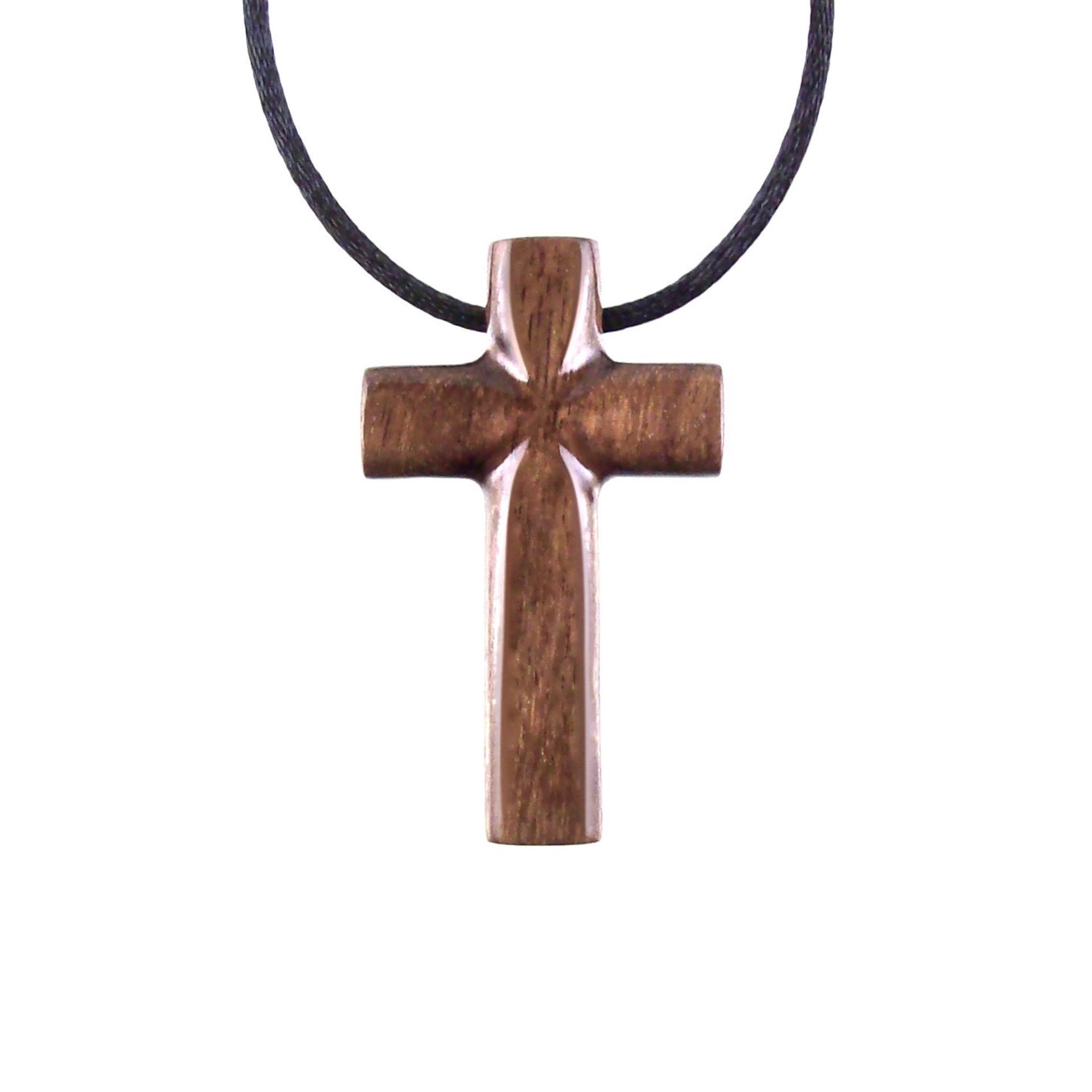 Wooden Cross Necklace, Hand Carved Cross Pendant, Mens Christian Wood Jewelry, One of a Kind Gift for Him