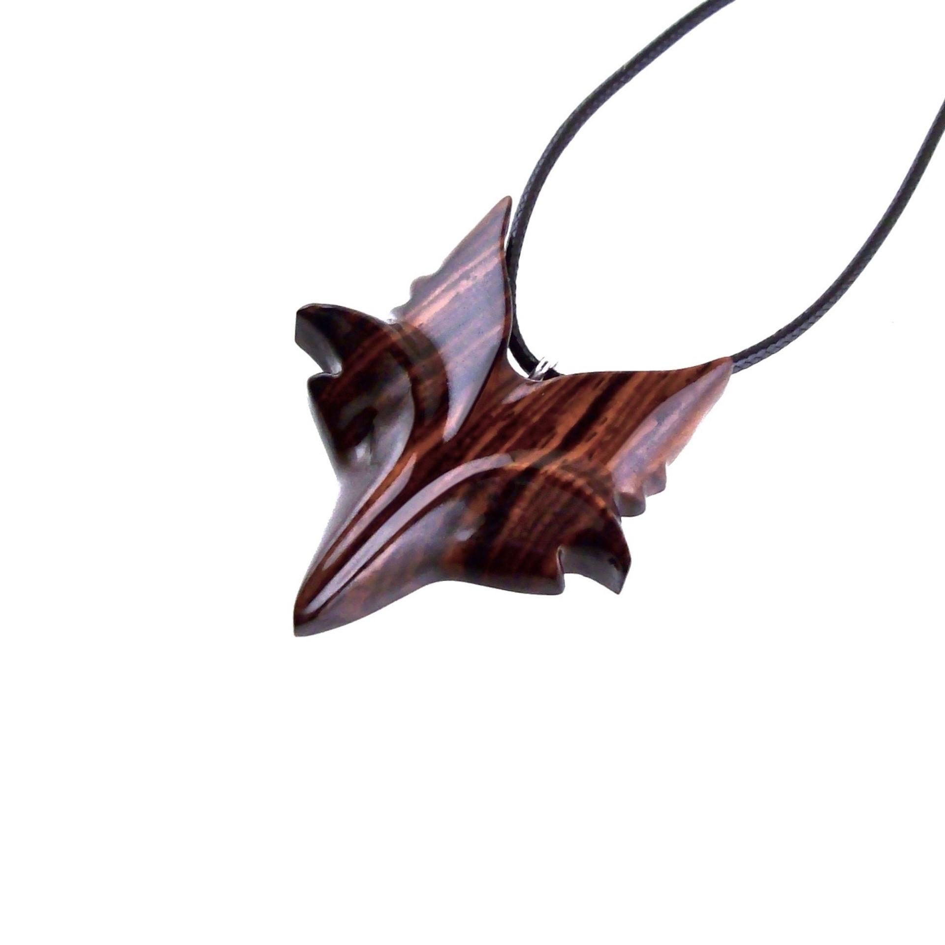 Hand Carved Wooden Fox Pendant, Celtic Fox Necklace for Men or Women, Totem Spirit Animal, Woodland Jewelry Gift for Her or Him