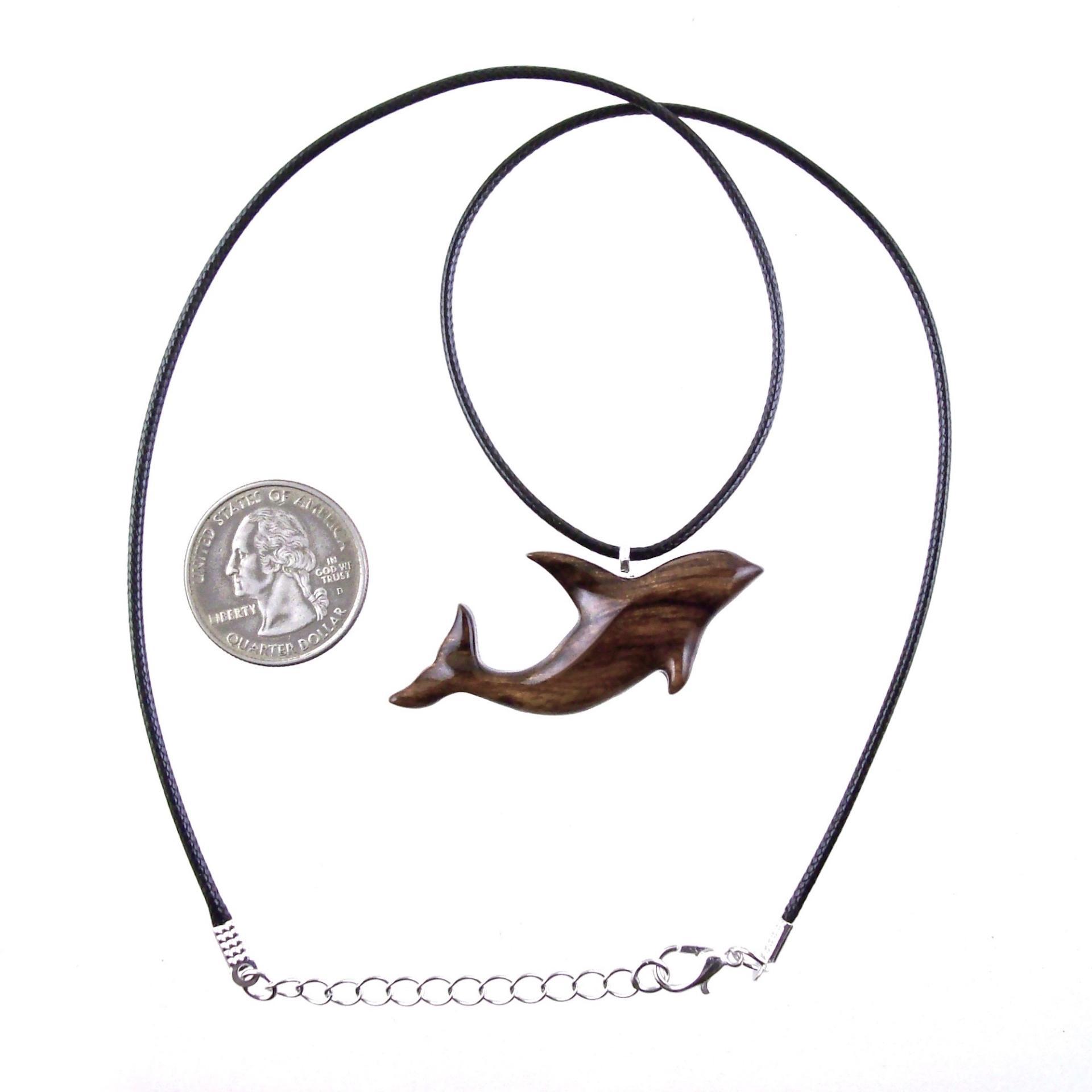 Hand Carved Orca Pendant, Wooden Whale Necklace, Sea Animal Pendant, Nautical Necklace for Men or Women, Wood Jewelry
