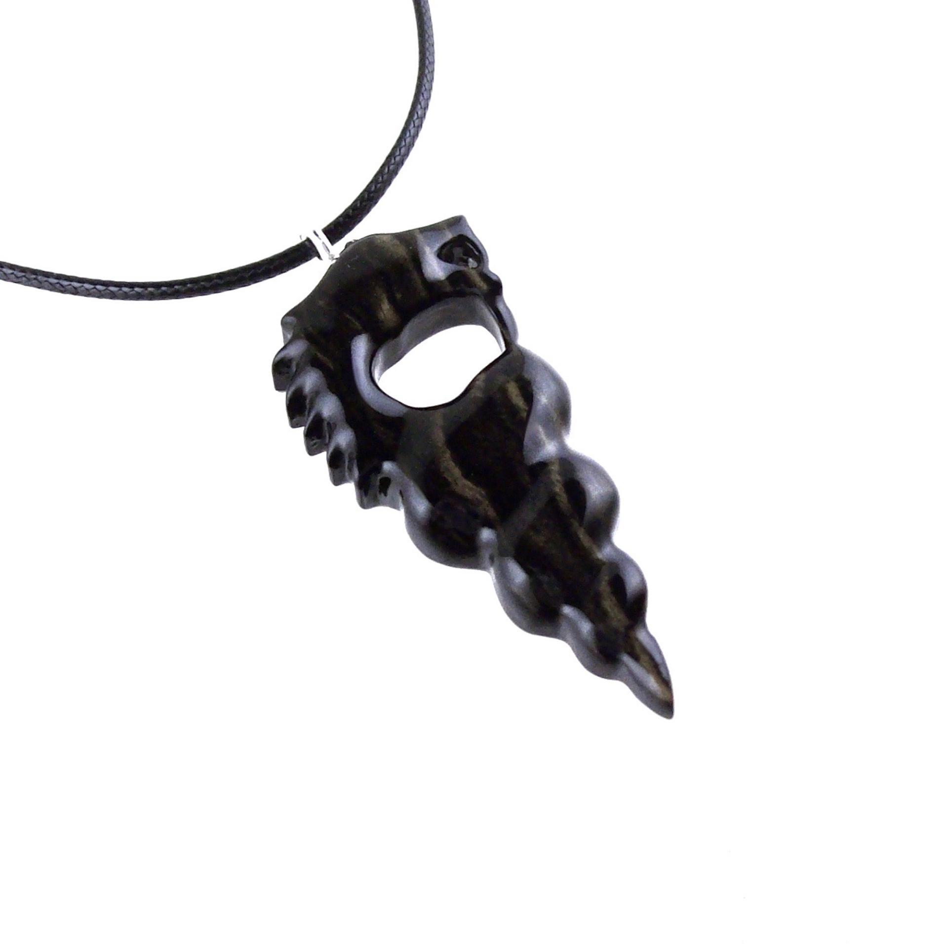 Wooden Nyami Nyami Hand Carved African Pendant, Tribal Wood Mens Necklace, African Jewelry, Protection Amulet, Good Luck Charm