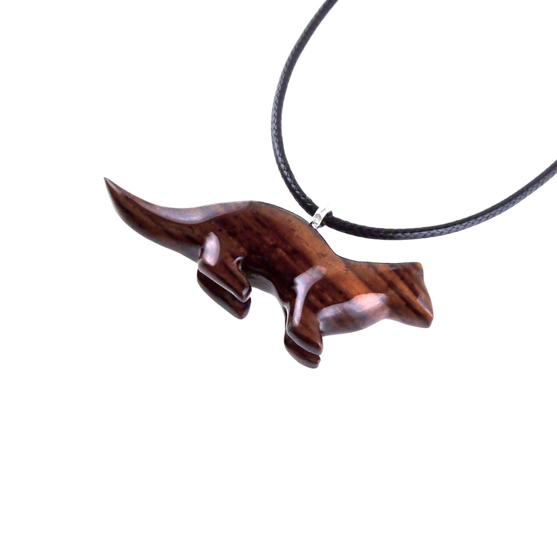 Otter Necklace, Hand Carved Wooden Sea Animal Pendant, Nautical Wood Jewelry for Men or Women