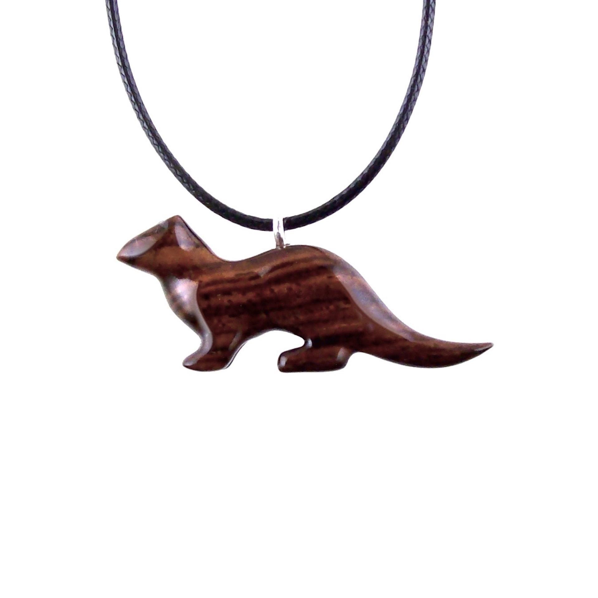 Otter Necklace, Hand Carved Wooden Sea Animal Pendant, Nautical Wood Jewelry for Men or Women