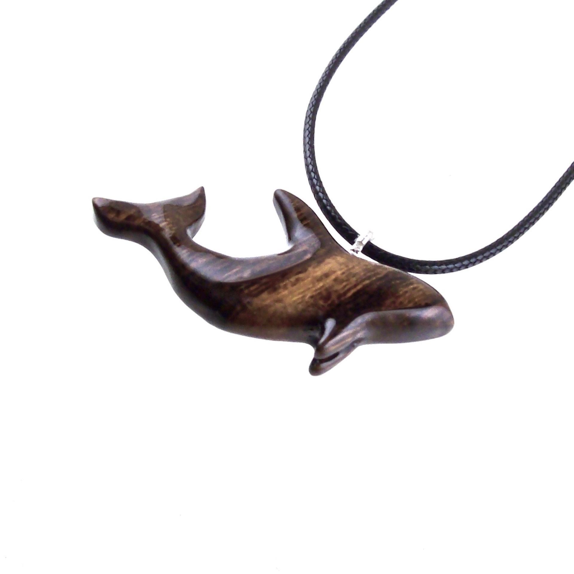 Hand Carved Orca Pendant, Wooden Whale Necklace, Sea Animal Pendant, Nautical Necklace for Men or Women, Wood Jewelry