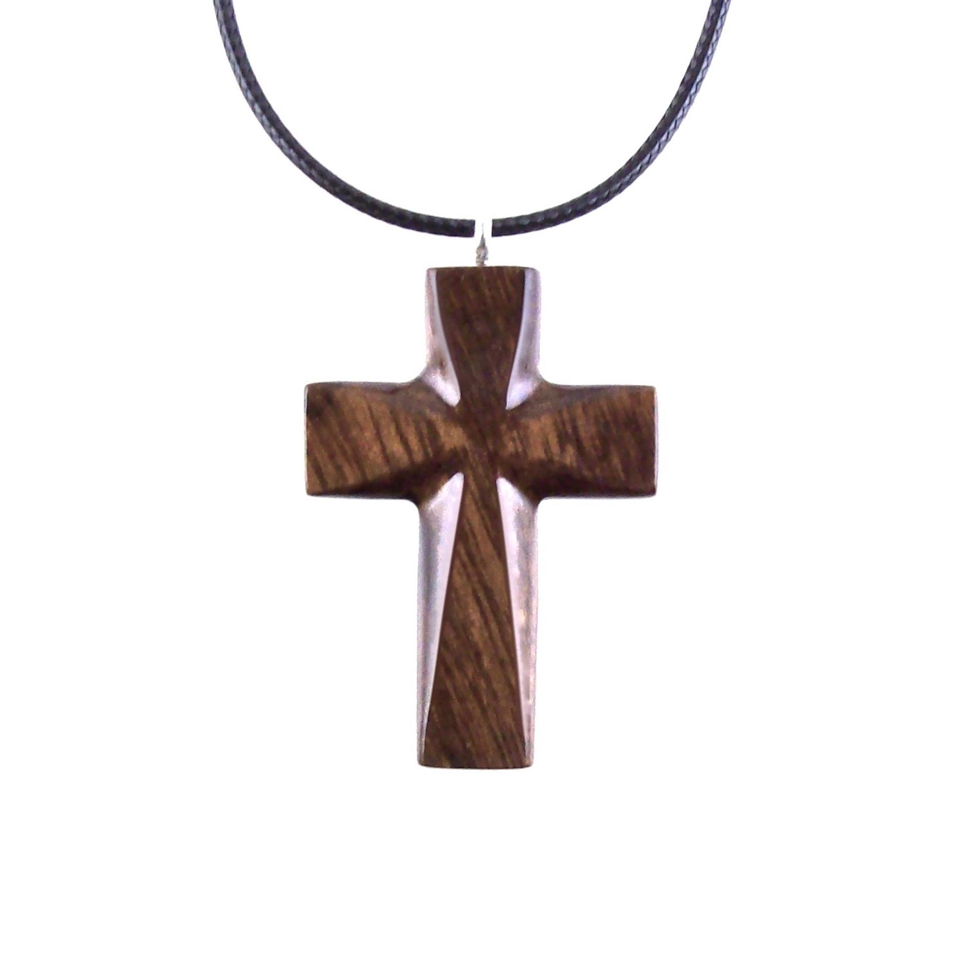 Handmade Wooden Cross Necklace, Hand Carved Wood Cross Pendant, Christian Jewelry for Men Women, Gift for Him or Her