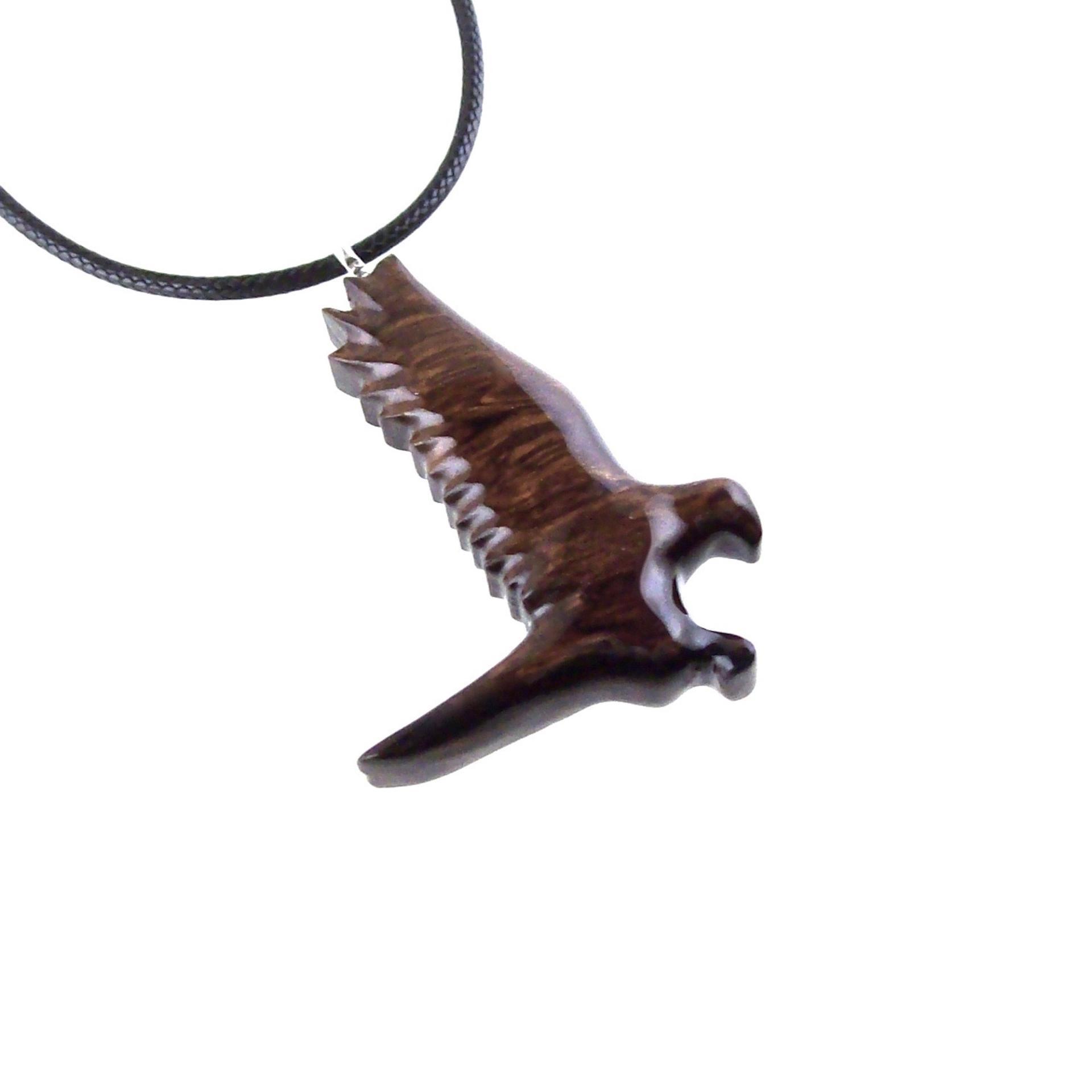 Hand Carved Hawk Pendant, Wooden Falcon Necklace, Wood Bird Necklace, Totem Jewelry for Men or Women, One of a Kind Gift for Him Her
