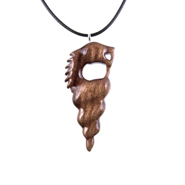 Wooden Nyami Nyami Hand Carved African Pendant, Tribal Wood Mens Necklace, African Jewelry, Protection Amulet, Good Luck Charm