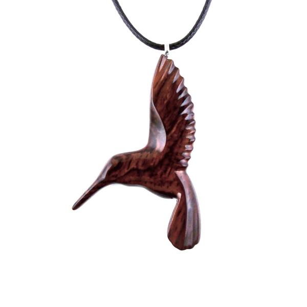 Raven's Head Feather Necklace, Hand Carved hot Wood Necklace, Raven Wood Pendant, Bird Wooden Jewelry, Unique Gift Idea