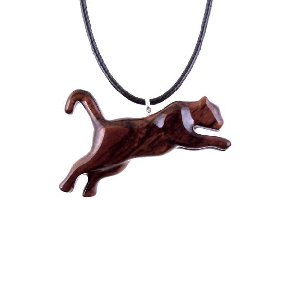 Lioness Necklace, Hand Carved Wooden Lioness Pendant, Wood Animal Necklace, Totem Spirit Animal Unisex Leo Jewelry